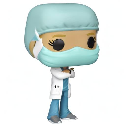 Funko Pop! Heroes Front Line Worker Female Hospital Worker Figure, 4-Inch Cotton Collectible