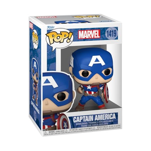 Funko Pop! Marvel Captain America Vinyl Bobblehead - Classic Comic Look Collectible Figure