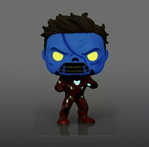 Funko POP Marvel What If? Zombie Iron Man Amazon Exclusive Glow in the Dark Bobblehead