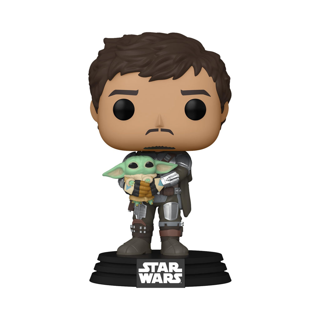 Funko POP! Star Wars: The Mandalorian – Mando (Din Djarin) Holding Grogu (The Child) Bobblehead #461