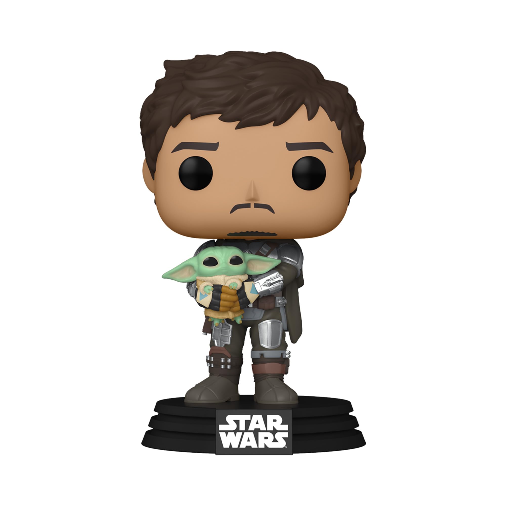 Funko POP! Star Wars: The Mandalorian – Mando (Din Djarin) Holding Grogu (The Child) Bobblehead #461