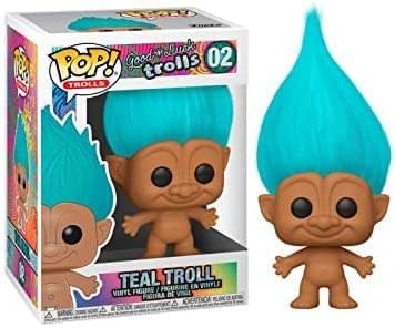 Funko Pop! Trolls - Teal Troll with Real Hair, 3 3/4-Inch Collectible Vinyl Figure