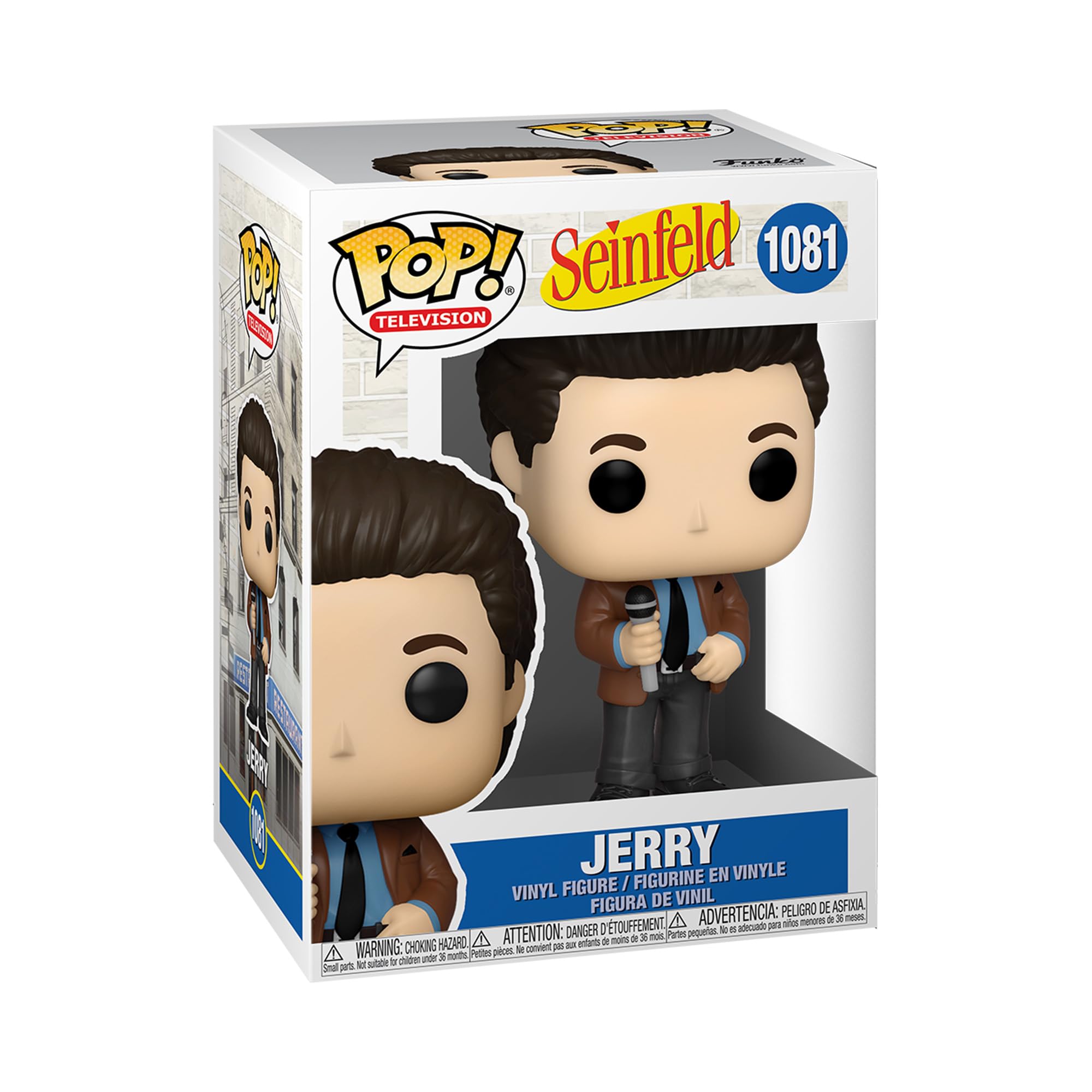 Funko POP TV: Seinfeld – Jerry Doing Standup Vinyl Figure, 3 ¾ inches