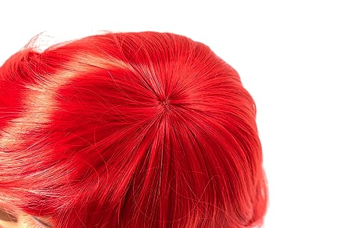 Funna Mermaid Wig for Girls - Long Curly Red with Starfish Hairpins - Costume Accessories