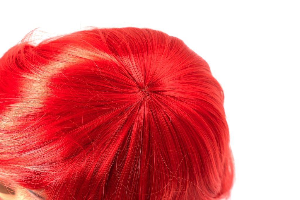 Funna Mermaid Wig for Girls - Long Curly Red with Starfish Hairpins - Costume Accessories
