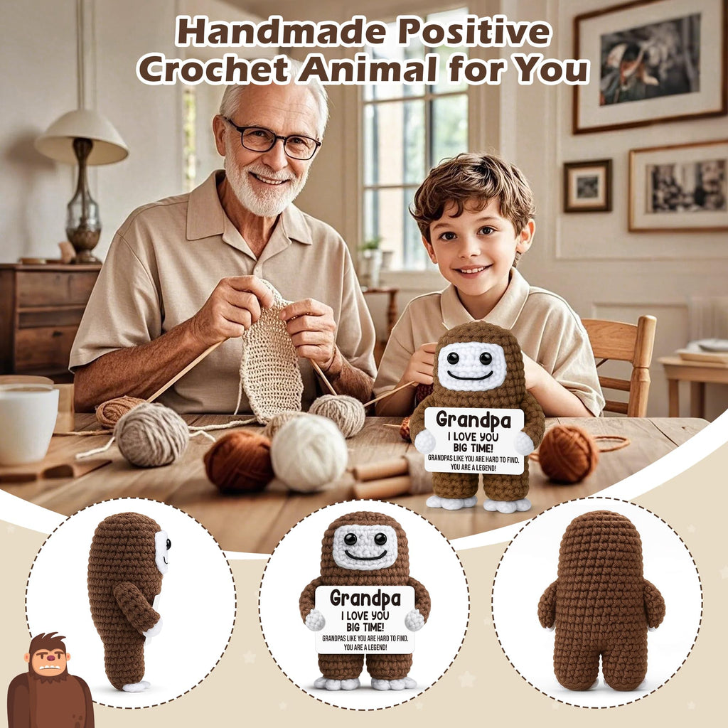 Funny Crochet Bigfoot Grandpa Gift by GwhyGifts - Handmade Keepsake for Grandfather