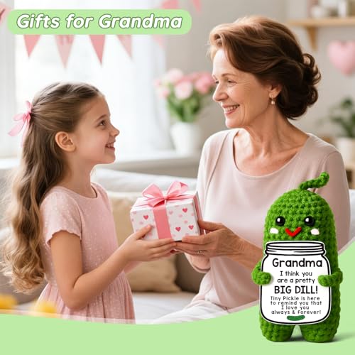 Funny Crochet Pickle Plush for Grandma - MAMAGIFTREE Big Dill Gift