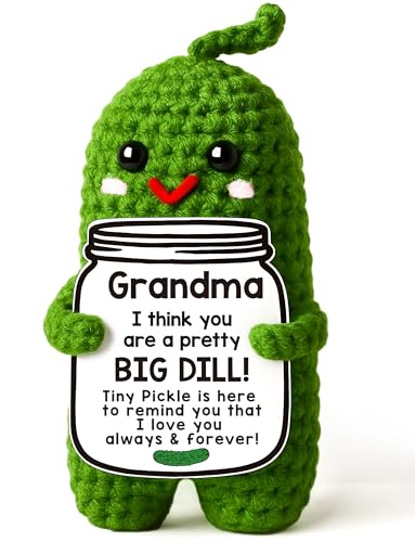 Funny Crochet Pickle Plush for Grandma - MAMAGIFTREE Big Dill Gift