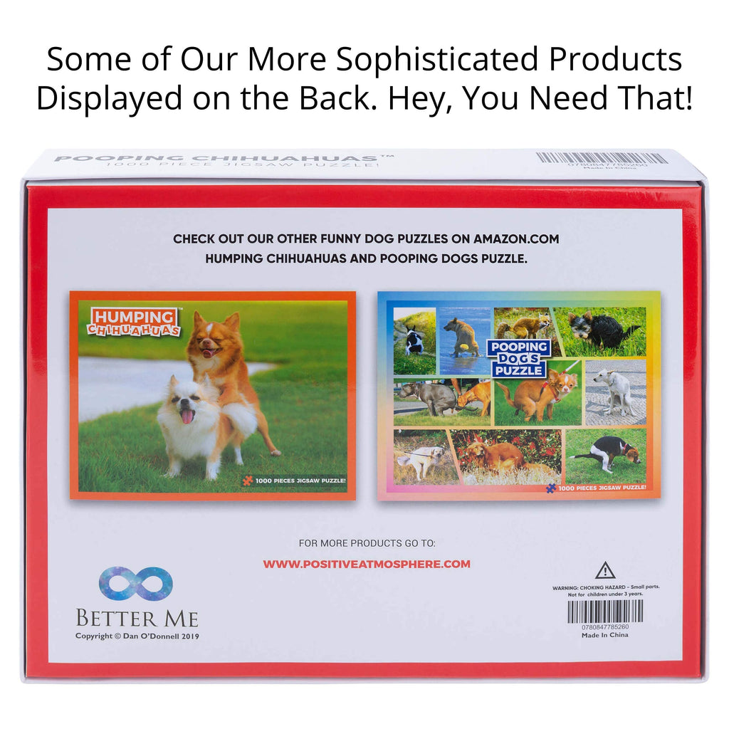 Funny Pooping Chihuahua 1000-Piece Jigsaw Puzzle - Hilarious Gag Gift for Dog Lovers