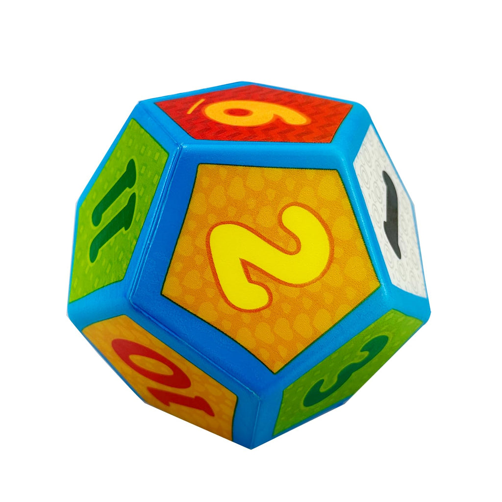funnysquee 4.7 Inch 12-Sided Foam Dice – Large Dodecahedron for Board Games and Educational Play