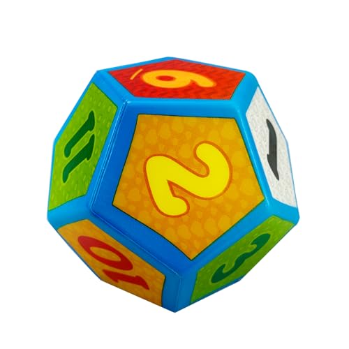 funnysquee 4.7 Inch 12-Sided Foam Dice – Large Dodecahedron for Board Games and Educational Play