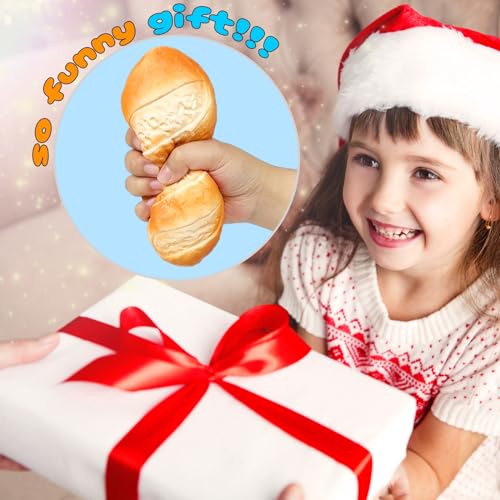 Funnysquee Slow Rising Bread Squishy Toy, Scented Baguette Stress Relief Squeeze for Kids