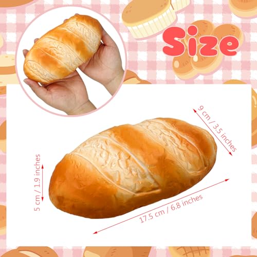 Funnysquee Slow Rising Bread Squishy Toy, Scented Baguette Stress Relief Squeeze for Kids
