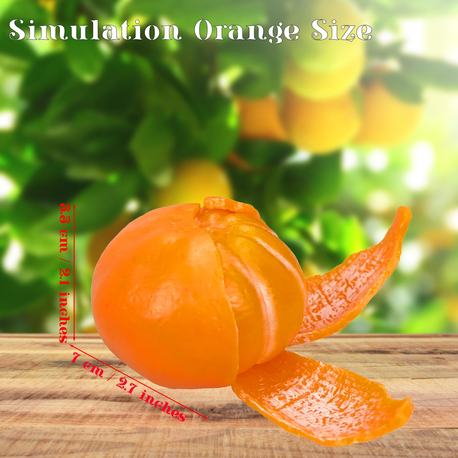 Funnysquee Tangerine Squishies Stress Relief Toy – Soft, Scented Orange Squeeze Toy for Kids and Adults