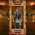 Funrous Wanted Poster Photo Prop – Large Western Backdrop for Cowboy Parties