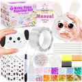 FUNSHOWCASE Nano Tape Bubble Kit – DIY Squishy Toy Maker with Air-Dry Clay, Markers, and Step-by-Step Guide