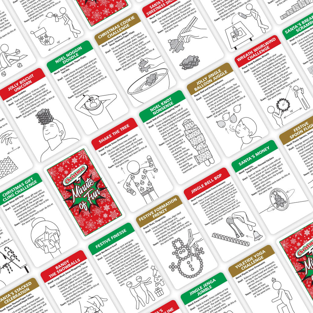 Funwares Christmas Edition 218 Minute-to-Win-It Party Games for Family and Travel