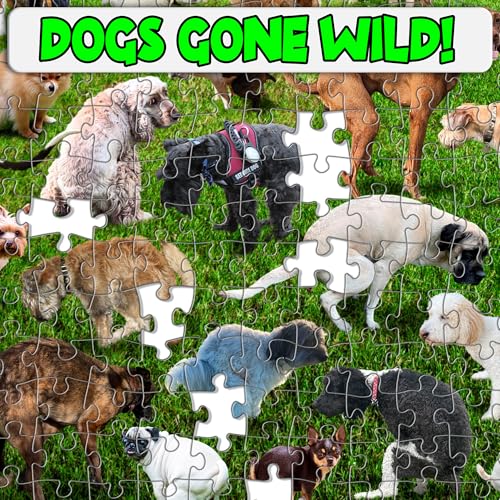 Funwares Original 101 Puppies Jigsaw Puzzle – 500 Piece Funny Dog Puzzle for Adults