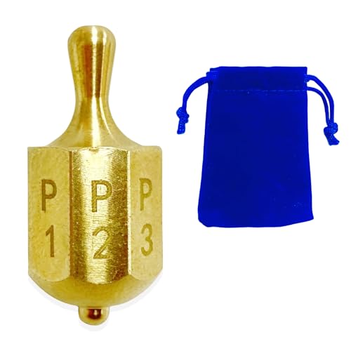 Fuoequl Solid Brass Put and Take Ante-Up Spinning Top Dice Game for Family Fun