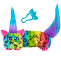 Furby DJ Furblets Rain-Bow-Kat Mini Electronic Plush Toy with Stretchable Sound Effects and Music