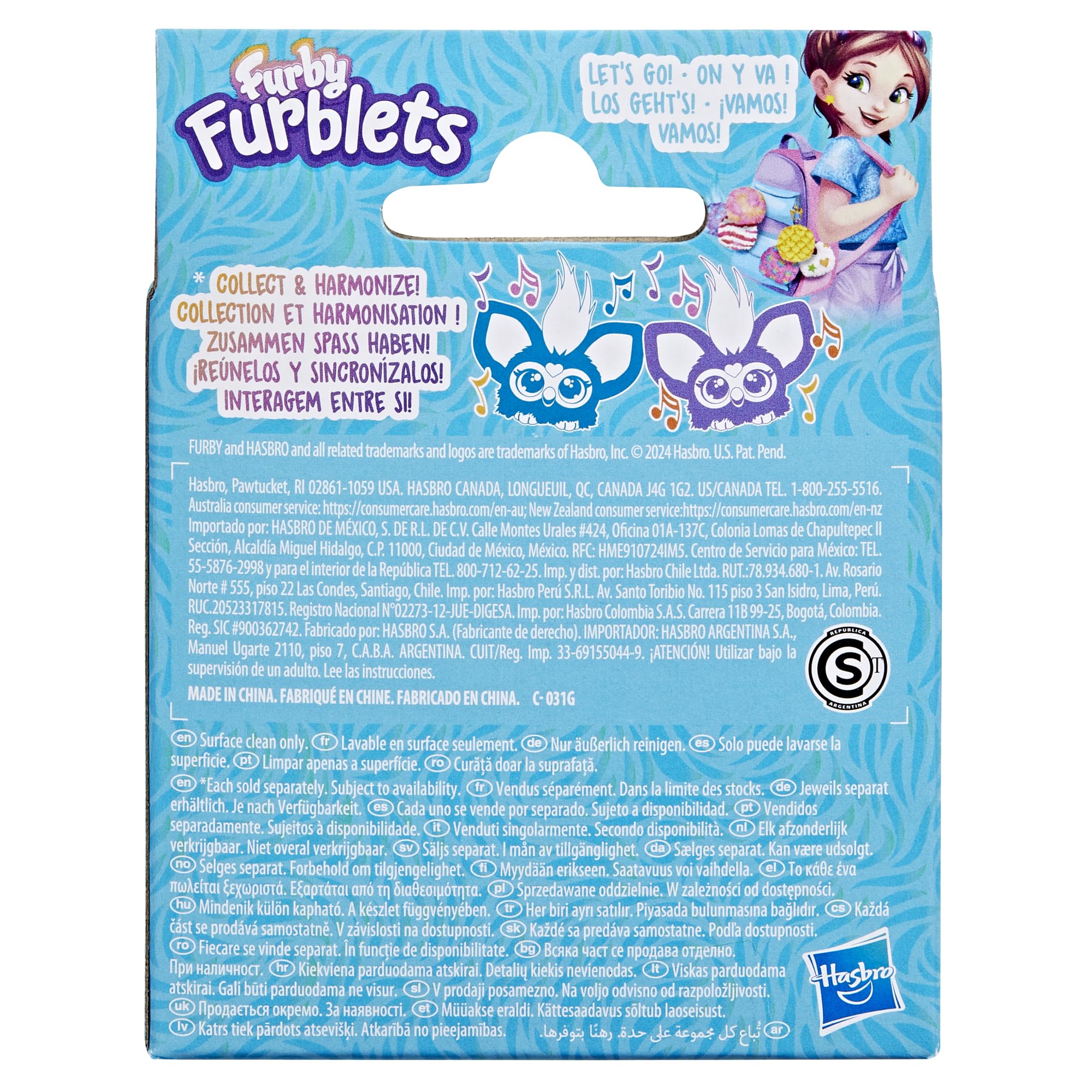 Furby Furblets Hoo-Lah Pineapple Mini Friend – 45+ Sounds, Speaks Furbish, Keychain Clip for Kids Ages 6+