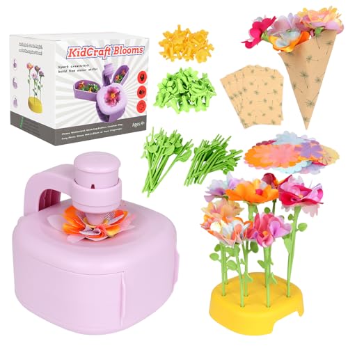FURNIPLAS Flower Bouquet Toy - DIY Craft Kit for Kids Ages 4-8 with Wreath Components