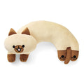 Furvana U-Shaped Cat Plush Pillow - 20" Ultrasoft Stuffed Animal Neck Pillow for Travel, Office, or Bed