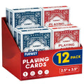 FURWEY 12-Pack Standard Playing Cards – Large Print, Red & Blue Backs for Poker, Blackjack, Euchre, Canasta