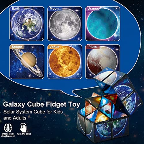 FUSHUI Star Cube Magic Cube 2 in 1 Set – Galaxy Infinity Cube Fidget Toy for Kids & Adults