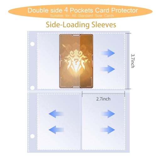 fweel Cool Dragon Trading Card Binder – 4-Pocket Zipper Binder with 400 Pockets for Standard Cards