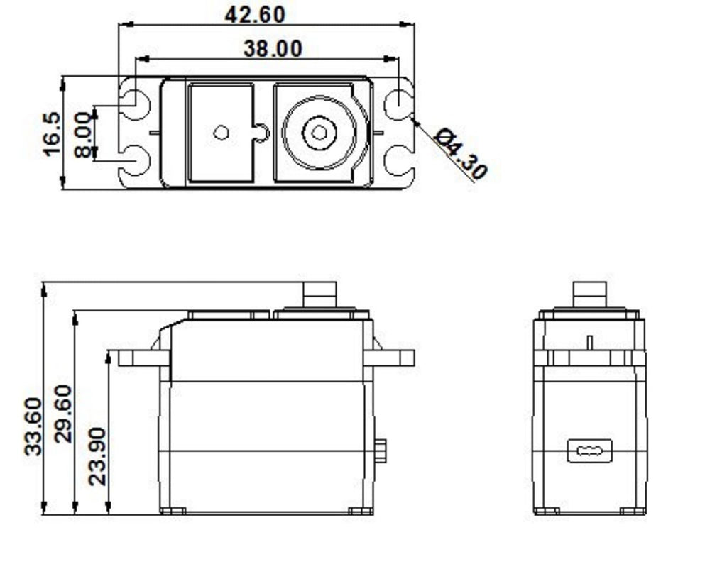 fyfracing Upgrade Metal Servo for Hyper Go 1/14 H14bm and Compatible RC Cars, Digital Metal Servo Spare Parts