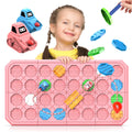 fygurso Pink 32-Piece Logic Road Builder: STEM Toy for Kids Ages 3-8 with 180+ Challenges