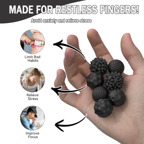 FZChenrry Magnetic Fidget Ball Set – Silicone Sensory Stress Relief Toys for Adults and Teens with ADHD, Autism, or Anxiety (2-Pack with Storage Box)