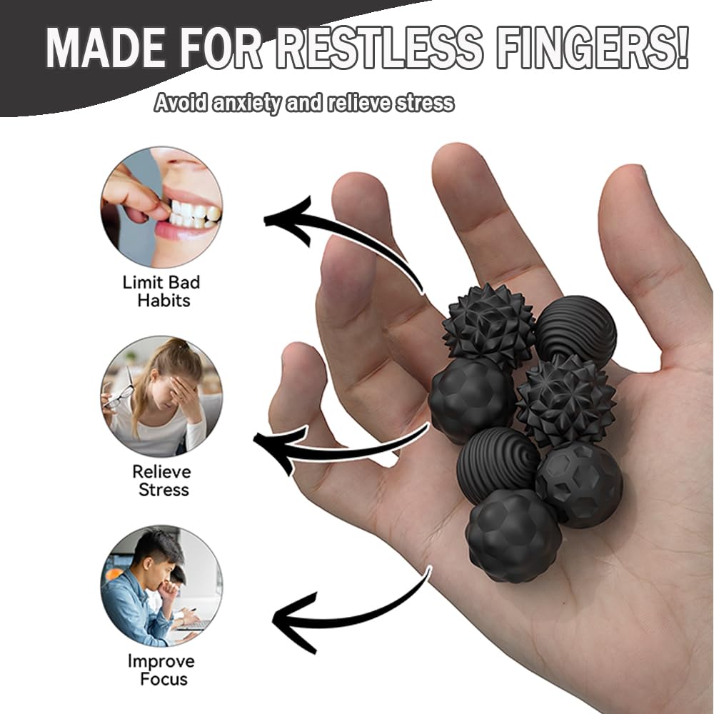 FZChenrry Magnetic Fidget Ball Set – Silicone Sensory Stress Relief Toys for Adults and Teens with ADHD, Autism, or Anxiety (2-Pack with Storage Box)