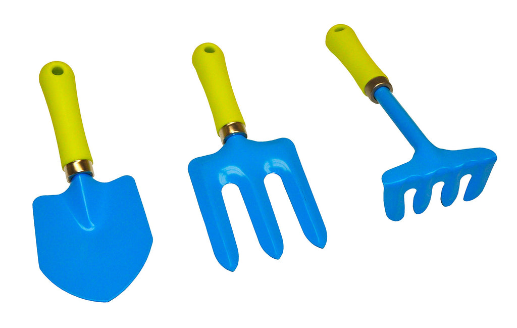 G & F Products JustForKids Blue Water Pail and Garden Tools Set for Kids