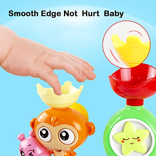 G-WACK Bath Toy for Toddlers 1-3: Monkey & Caterpillar Water Toy with Suction Cups – BPA Free, No Batteries