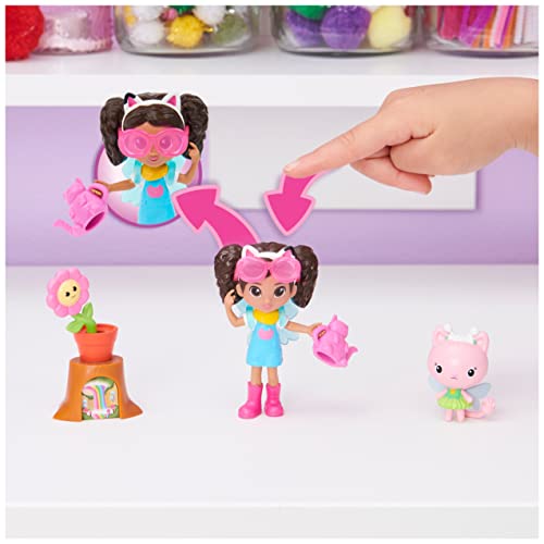 Gabby's Dollhouse Flower-rific Garden Set – Gabby Girl Figure with Sunglasses Action, Kitty Fairy, and Surprise Accessory