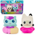 Gabby's Dollhouse Gabby Cat Bath Squirters: Mercat & Pandy Paws Floating Toddler Bath Toys for Ages 3+