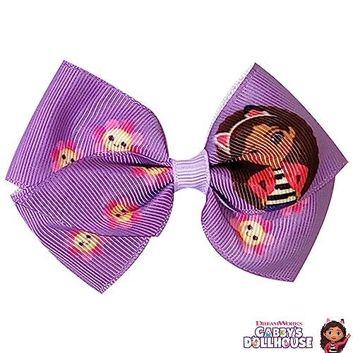 Gabby's Dollhouse Hair Bows Set - 7 Pack 4 Inch Alligator Clips for Girls Ages 3+