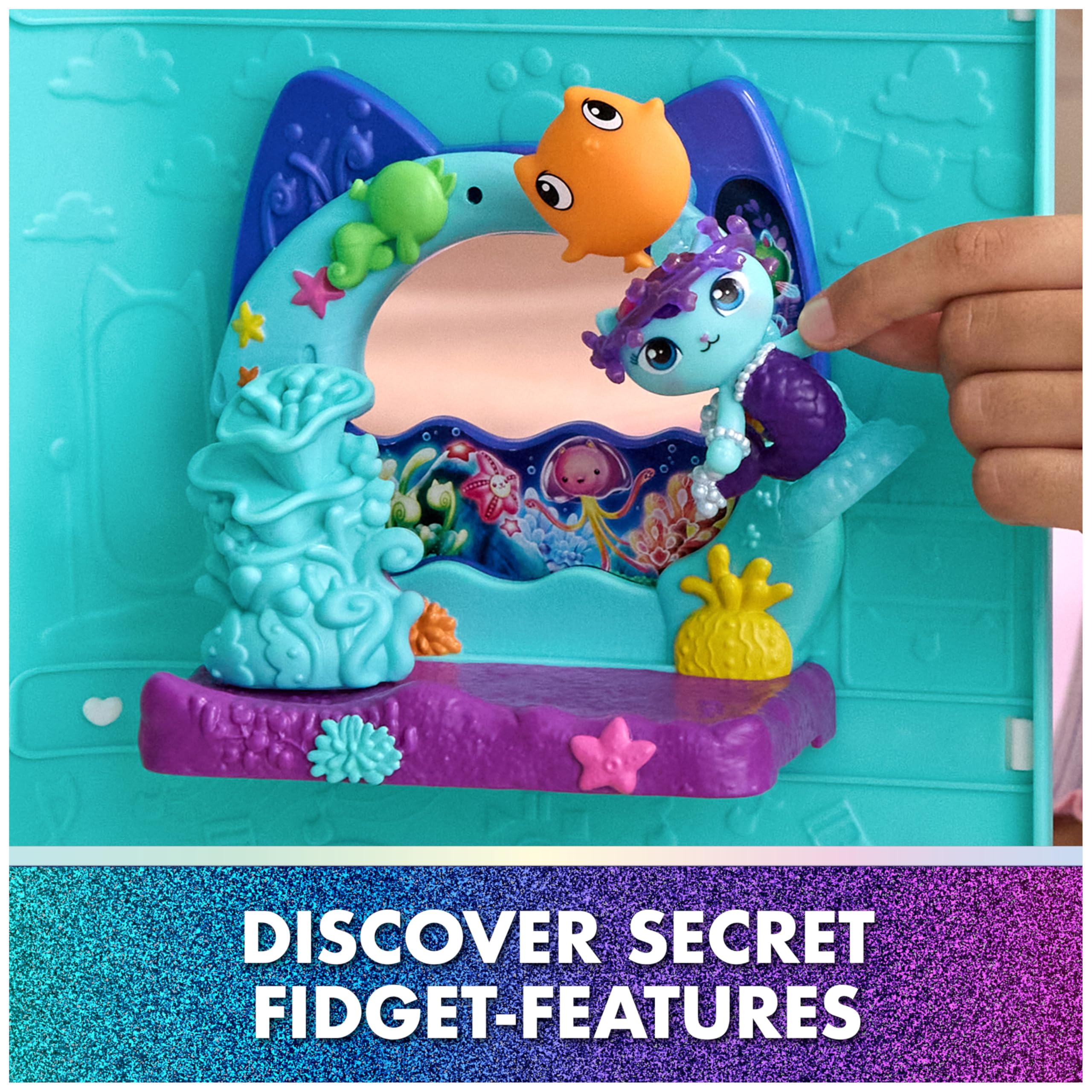 Gabby's Dollhouse Mercat's Aquarium Balcony Playset with MerCat Figure & Accessories