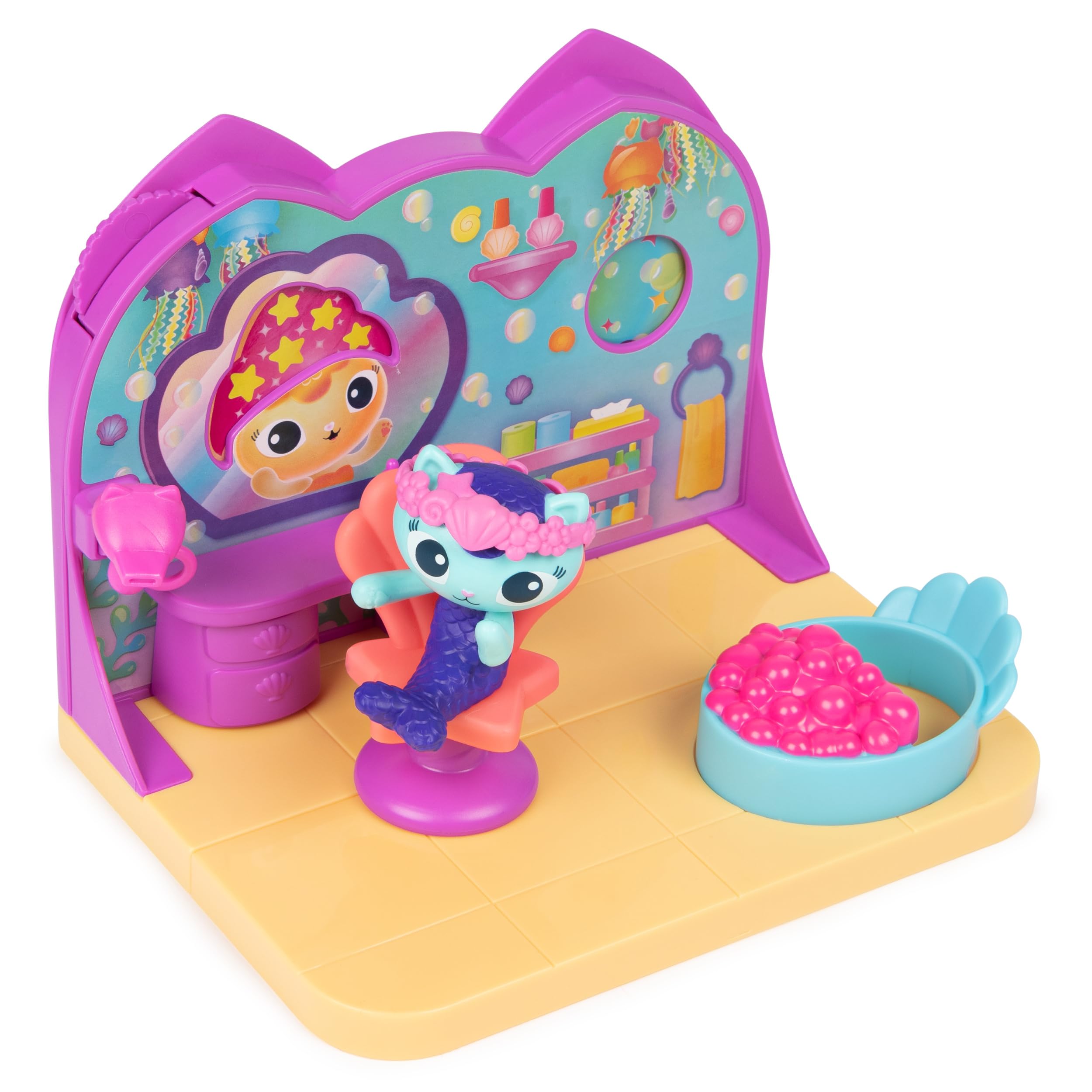 Gabby’s Dollhouse MerCat’s Spa Room Playset with Figure and Accessories