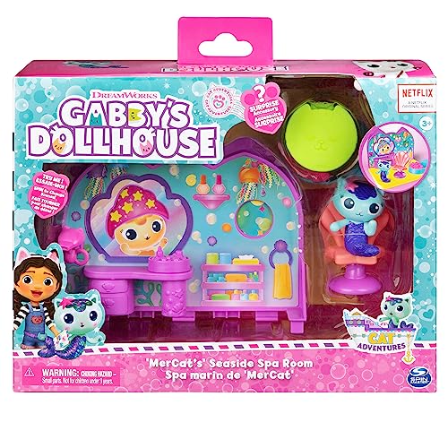 Gabby’s Dollhouse MerCat’s Spa Room Playset with Figure and Accessories