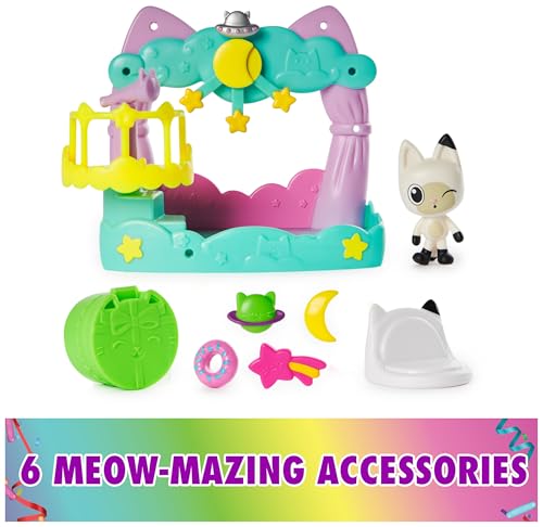 Gabby's Dollhouse Pandy Paws Dreamy Balcony Playset - 8 Pieces with Toy Figures & Accessories for Kids 3+