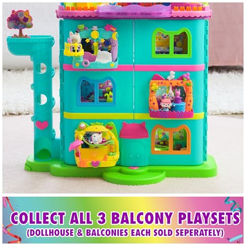 Gabby's Dollhouse Pandy Paws Dreamy Balcony Playset - 8 Pieces with Toy Figures & Accessories for Kids 3+