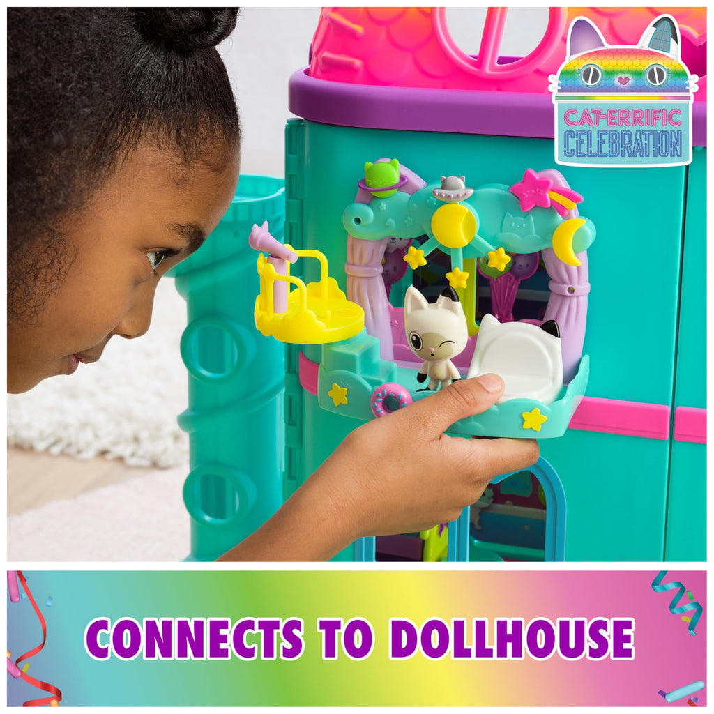 Gabby's Dollhouse Pandy Paws Dreamy Balcony Playset - 8 Pieces with Toy Figures & Accessories for Kids 3+