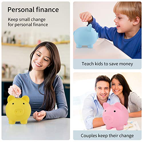 GADIEDIE Extra Large Unbreakable Plastic Piggy Bank – Coin Bank for Kids, Large Capacity with Bottom Screw Plug, Ideal Birthday or Baby Shower Gift