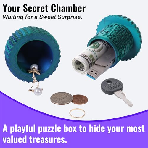 Galapopo Maze Egg - Secret Cash Holder Puzzle Box with 4 Unique Internal Designs, Brain Teaser Gift for Easter, Birthday, Wedding