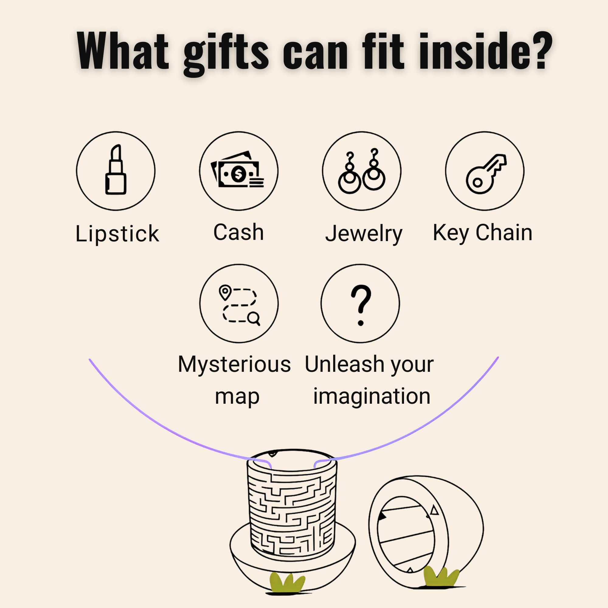 Galapopo Maze Egg - Secret Cash Holder Puzzle Box with 4 Unique Internal Designs, Brain Teaser Gift for Easter, Birthday, Wedding