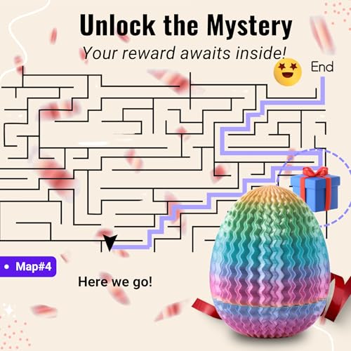 Galapopo Maze Egg Money Puzzle Gift Box: 4 Unique Internal Designs, Secret Cash Holder, Brain Teaser Toy