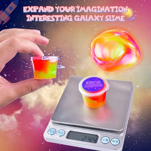 Galaxy Slime 30-Pack: Non-Sticky Stretchy Putty Party Favors for Kids, Stress Relief & Sensory Play